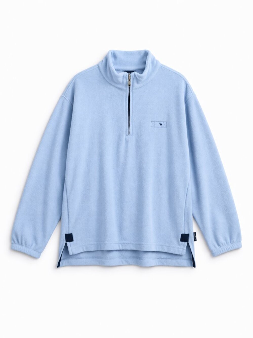 The Black Dog Men's Light Blue Quarter-Zip Sweater, Size Medium